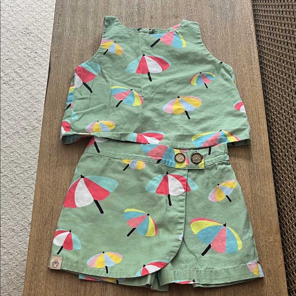 Kids Umbrella Print Matching Set